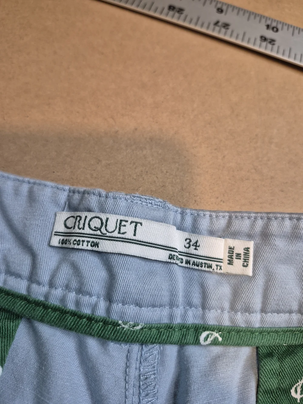 Criquet Light Blue Flat-Front Chino Shorts 4554